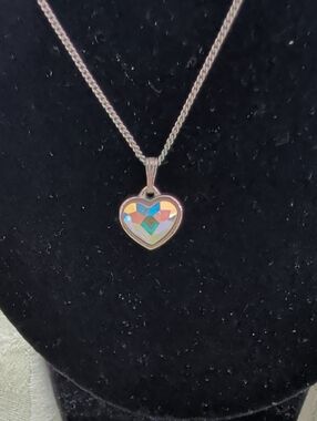 Luca + Danni Silver Heart Prism Pendant Necklace